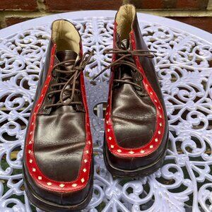 Vintage Giraudon Brown Leather Ankle Boots